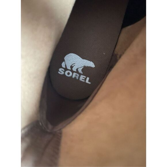 Sorel Hi-Line Heel Lace Boots size 12 Brown Chunky Leather - Picture 13 of 13